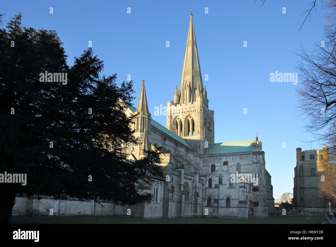 Das äußere der Chichester Kathedrale in West sussex Stockfoto