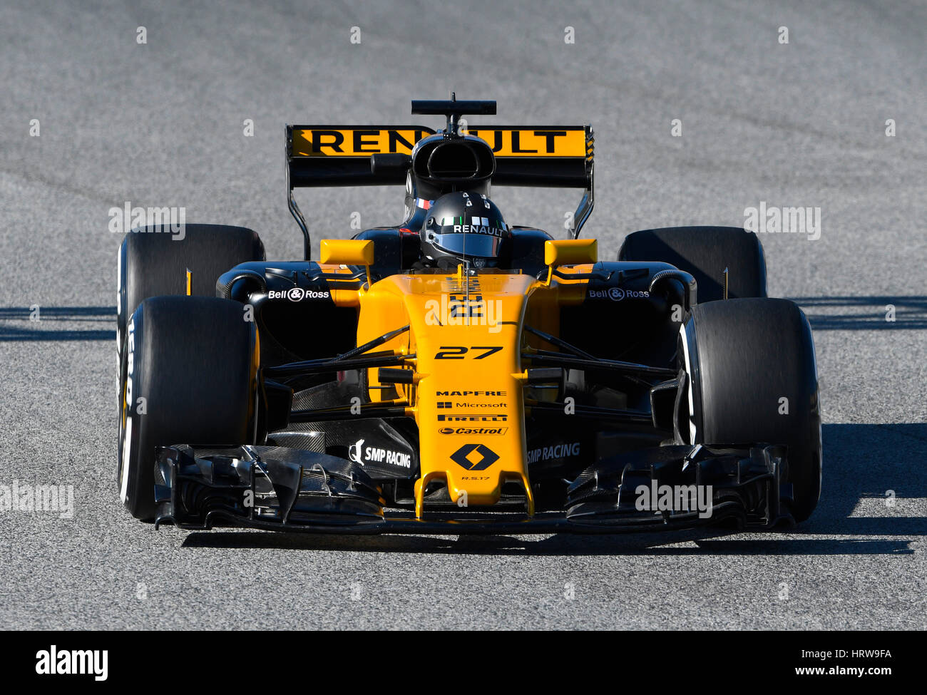 Circuit de Catalunya, Barcelona in der Nähe von Barcelona, Spanien, 27.2. - 2.3.2017, Formel eine Testtagen---Nico HŸlkenberg (Hülkenberg, Hülkenberg), Renault R.S.17 Stockfoto