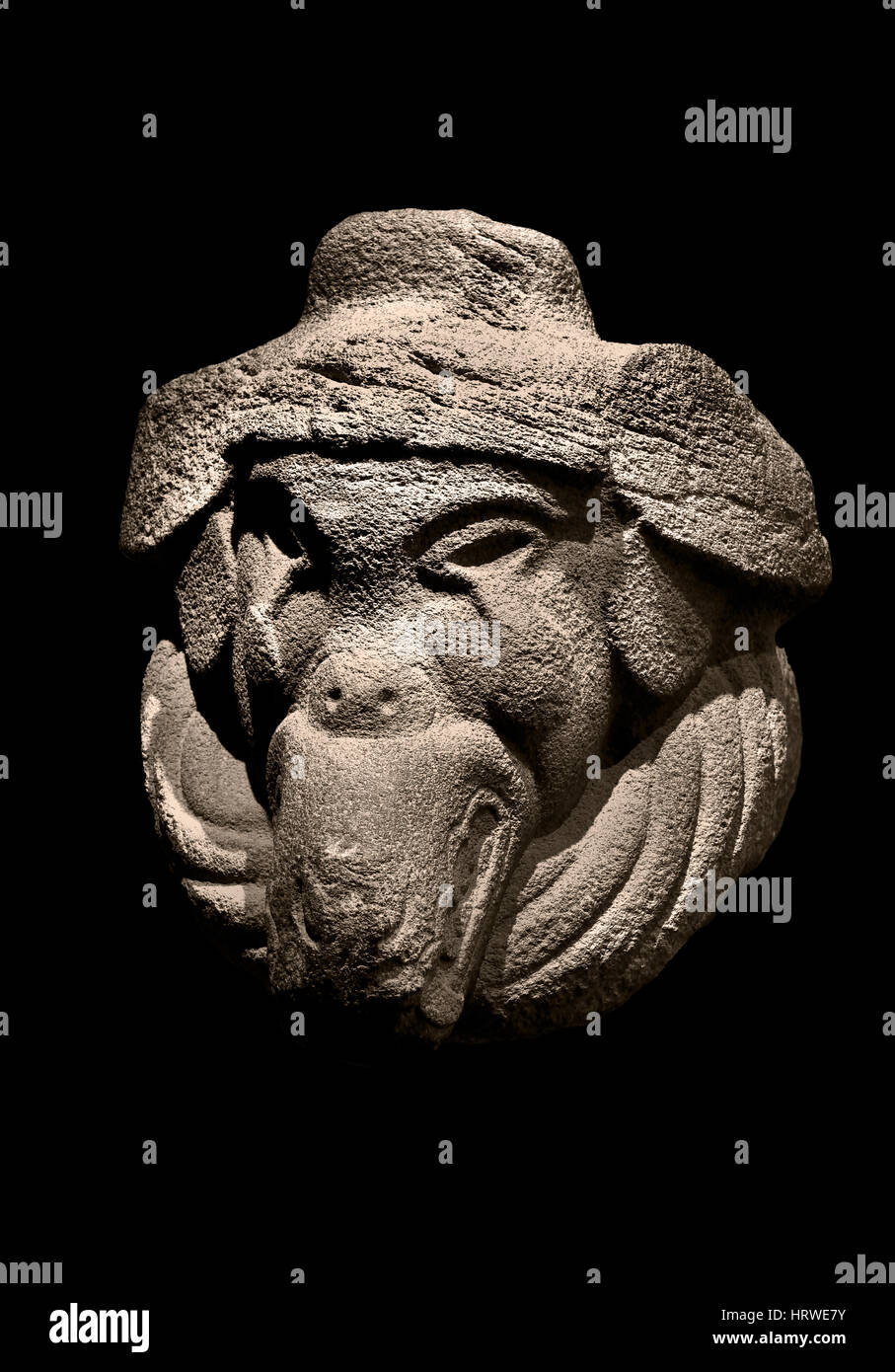 Guatemala, Cotzumalhuapa, Kultur, 37 n. Chr., spätklassische, 600-1000 n. Chr., Stein, Basalt, der Mayas, Maya, Maya, mesoamerikanischen, Pre Columbian, Zivilisation, Mittelamerika, 2600 v. Chr.-1500, AD, American, Stockfoto