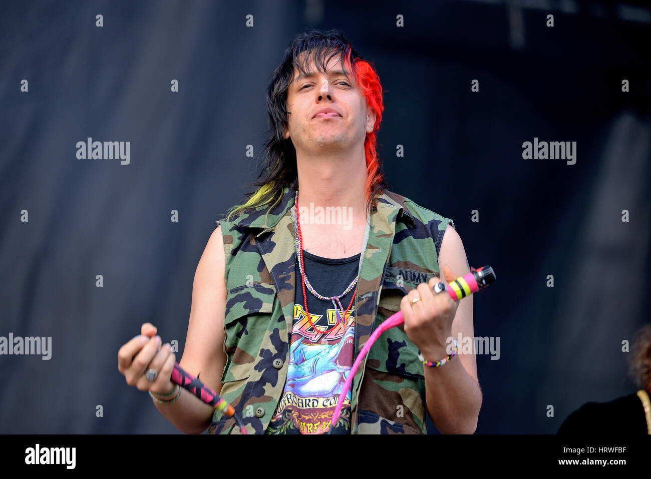 BARCELONA - 29 Mai: Julian Casablancas und The Voidz (Band) in Konzert im Primavera Sound Festival 2015 am 29. Mai 2015 in Barcelona, Spanien. Stockfoto