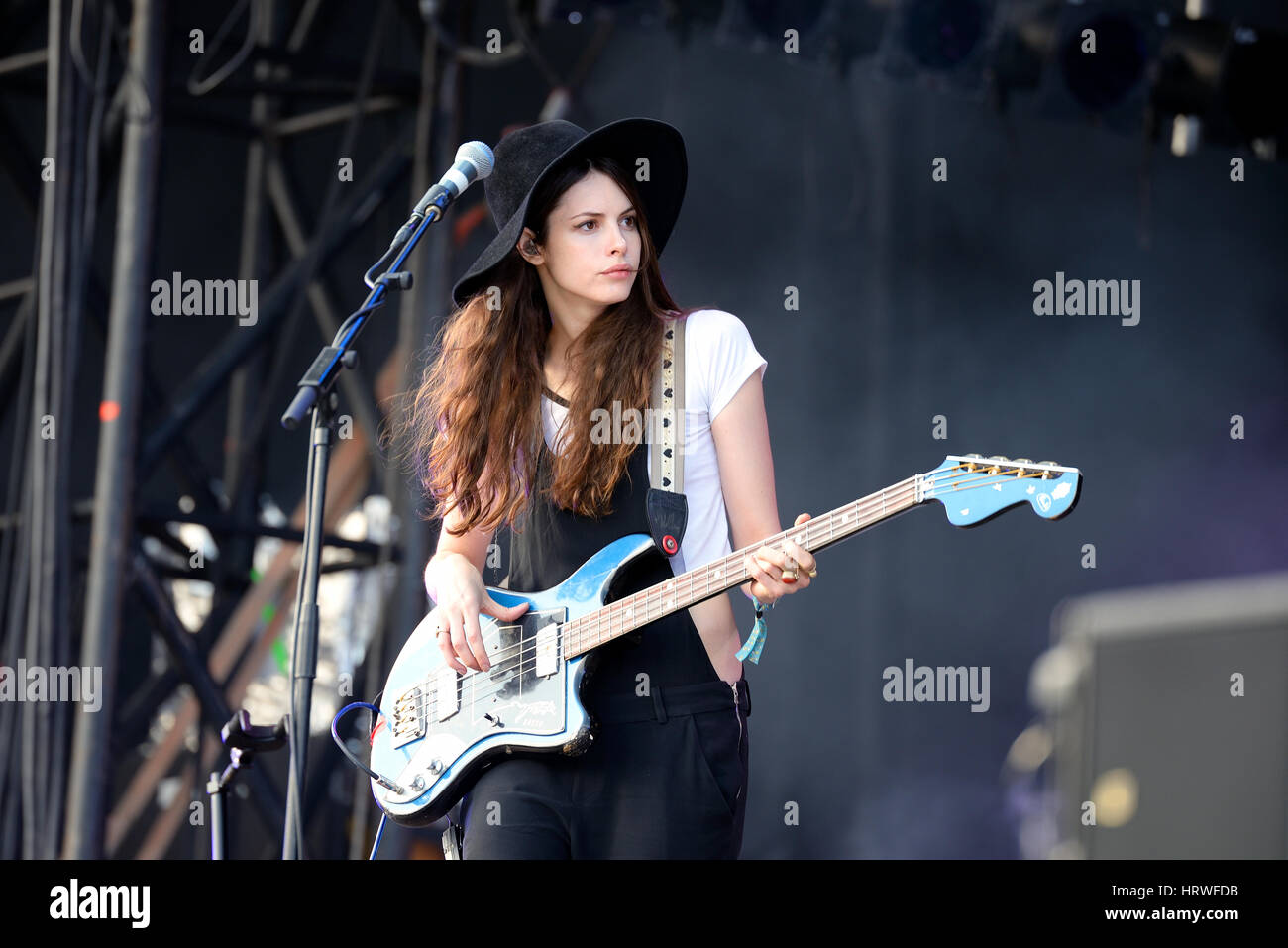 BARCELONA - 30 Mai: The Ghost von Saber Tooth Tiger (Band) führt auf Primavera Sound Festival 2015 am 30. Mai 2015 in Barcelona, Spanien. Stockfoto