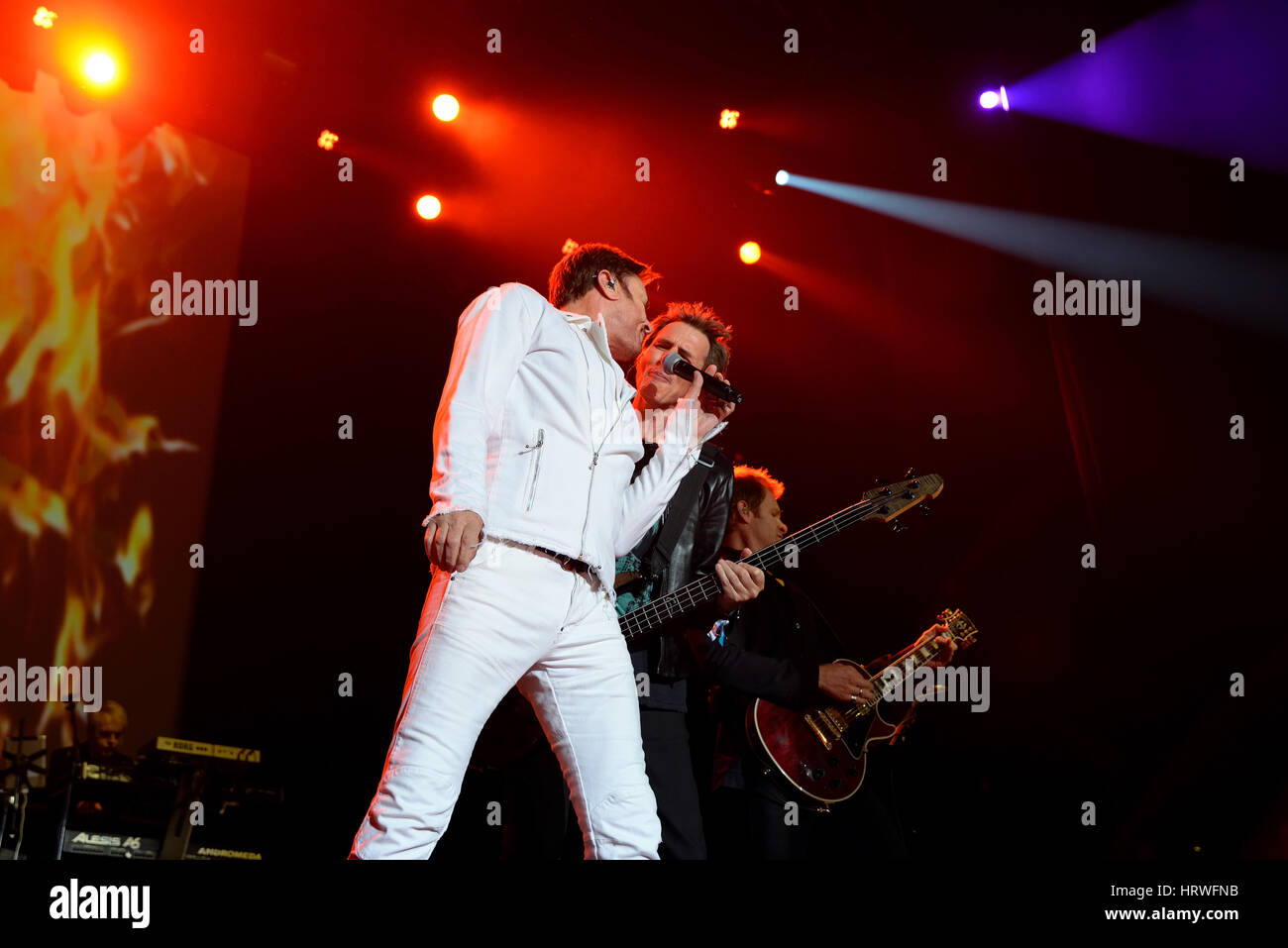 BARCELONA - 20 JUN: Duran Duran (pop-Band) live-Performance beim Sonar Festival am 20. Juni 2015 in Barcelona, Spanien. Stockfoto