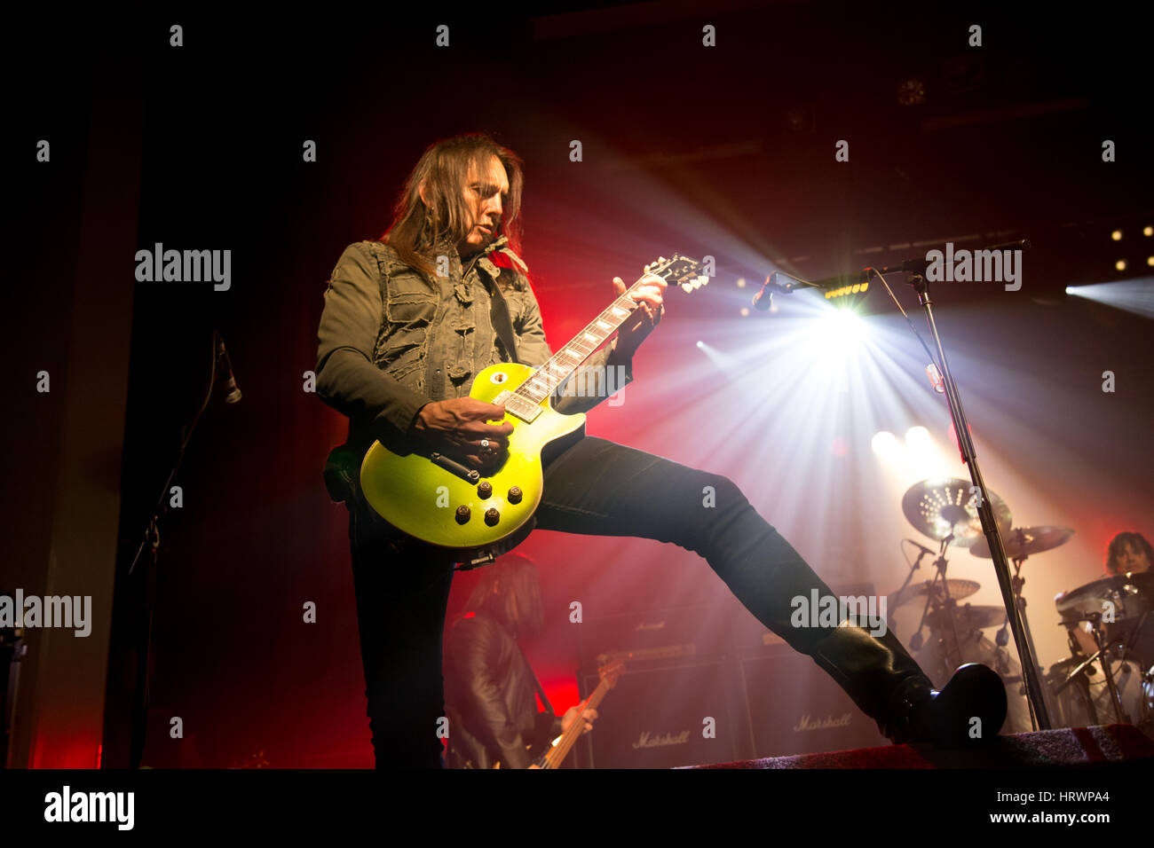 Wrexham, UK. 4. April 2017. Damon Johnson von Black StarRider treten bei William Aston Hall, Wrexham, UK. Kredit Ceridwen Hughes/Alamy Live-Nachrichten Stockfoto