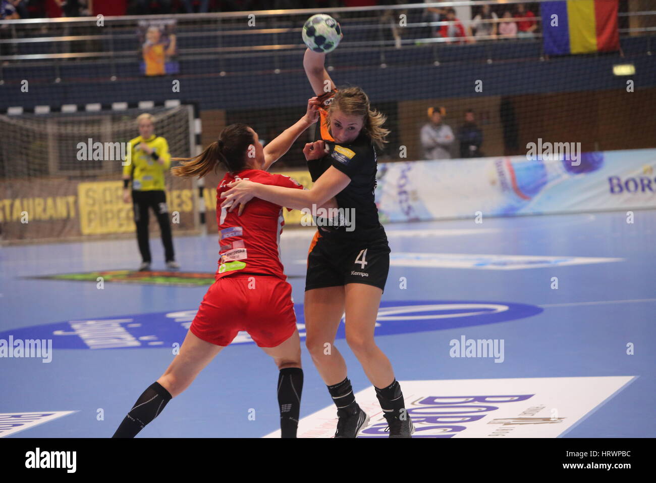 Bukarest, Rumänien. 3. März 2017. Frauen EHF Champions League 2016 / 17, CSM Bukarest Vs RK Krim Mercator Handball spielen. Bildnachweis: Gabriel Petrescu/Alamy Live-Nachrichten Stockfoto