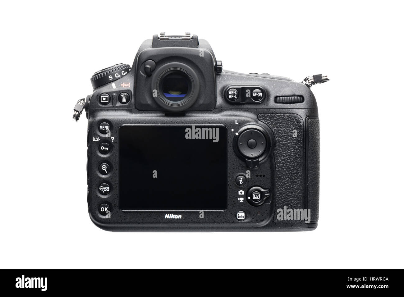 BANGKOK, THAILAND - 29. September 2014: Nikon D810 Kameragehäuse, die erste digitale Spiegelreflexkamera im Nikon Geschichte zu eine minimalen standard-Empfindlichkeit von ISO 64 bieten. Stockfoto