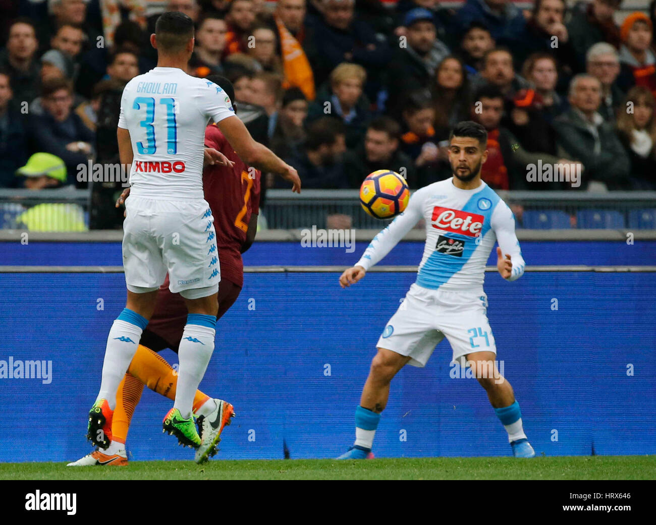 Rom, Italien. 4. März 2017. während der italienischen Serie ein Fußballspiel zwischen den AS Rom und SSC Napoli im Olympiastadion in Rom Italien, 4. März 2017 Credit: Agnfoto/Alamy Live-Nachrichten Stockfoto