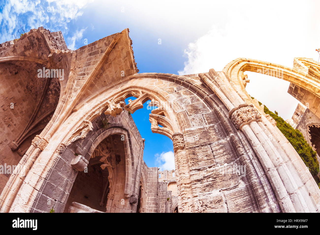 Archs Bellapais Abtei. Kyrenia Bezirk Stockfoto