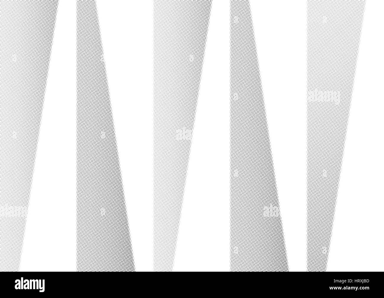 Halbton Bildschirm Dreieck geometrische Form. Schwarzer Hintergrund. Weiße Textur und pattern.paper Faltung. Falten Stockfoto