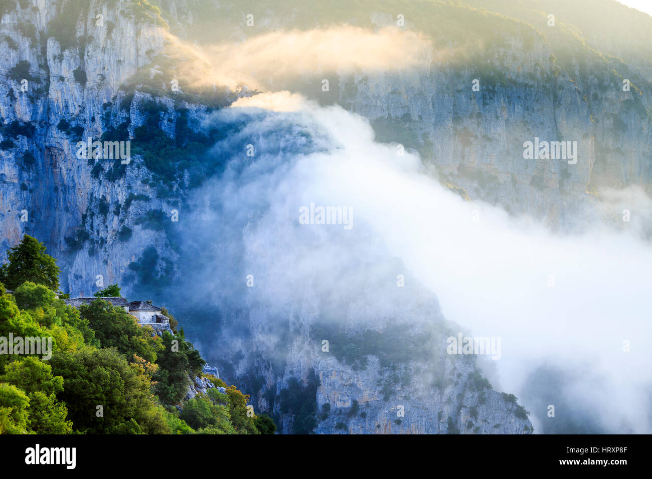 Kloster von Agia Paraskevi, Monodendri, Zagoria, Griechenland Stockfoto