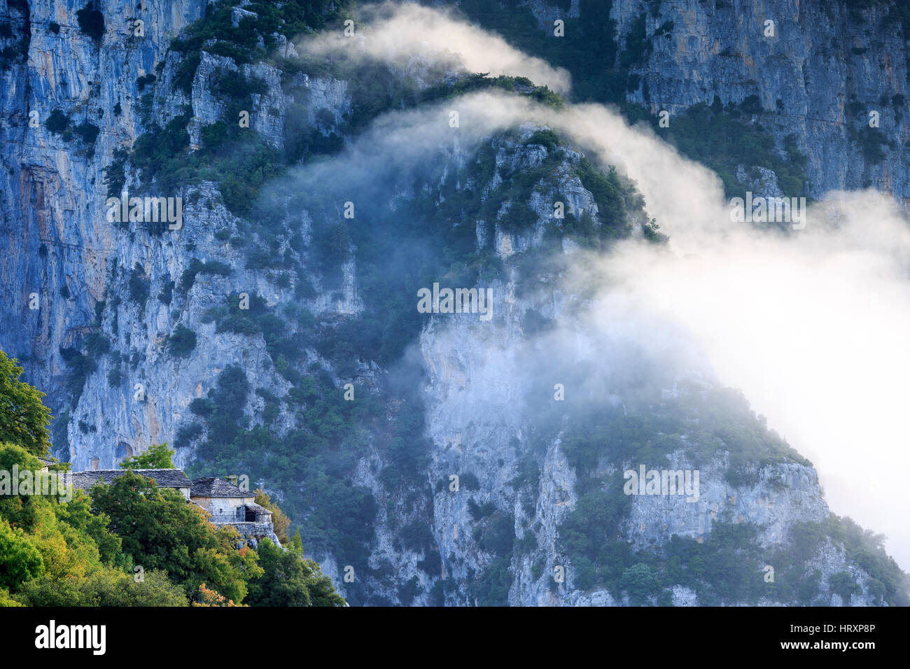 Kloster von Agia Paraskevi, Monodendri, Zagoria, Griechenland Stockfoto