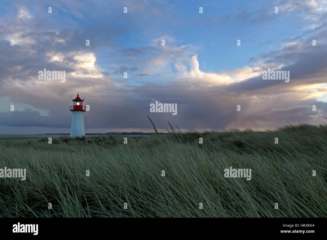 Leuchtturm Liste West, Ellenbogen, Sylt, Nordfriesland, Deutschland, Nordeuropa Stockfoto