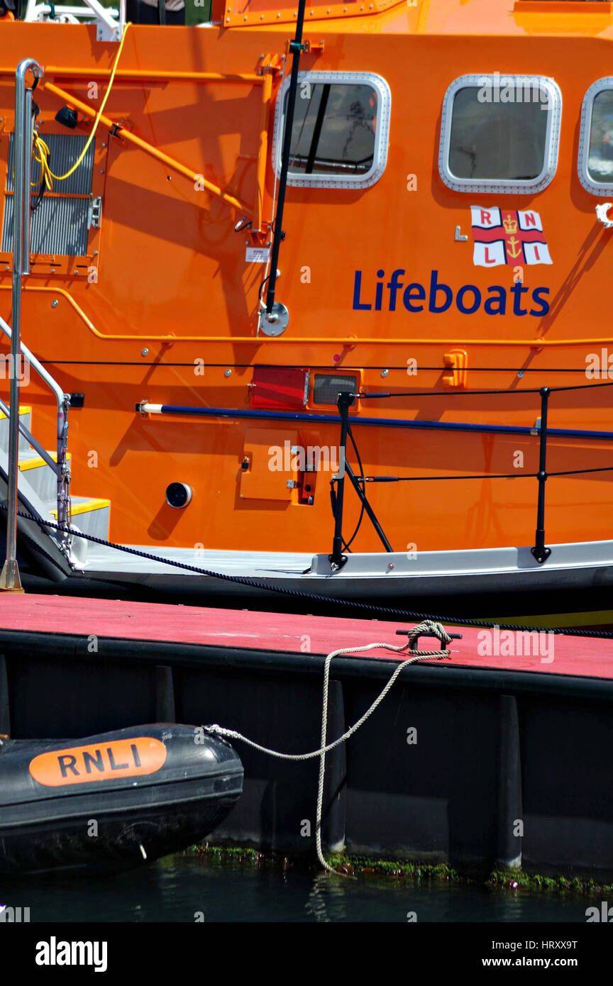 Salcolmbe RNLI-Rettungsboot Stockfoto