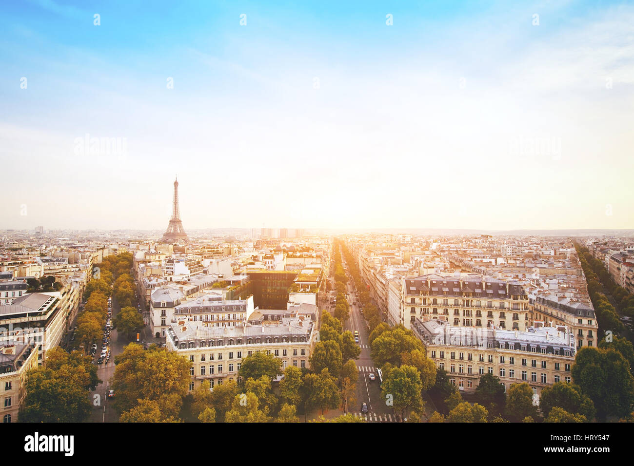 Wunderschönes Panorama von Paris mit Eiffelturm, Frankreich Stockfoto