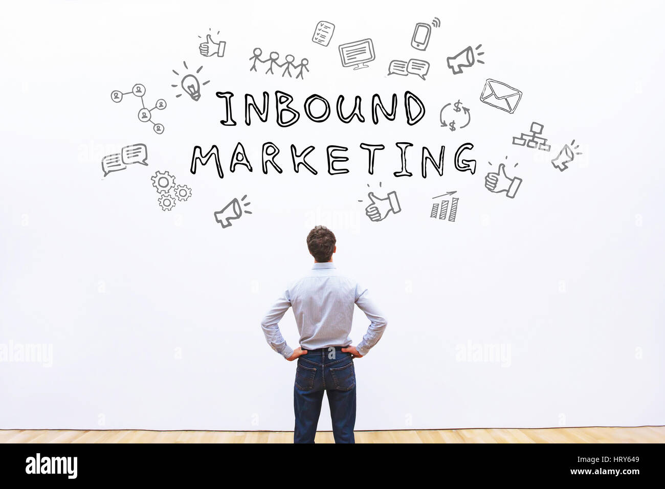 Inbound-marketing-Konzept Stockfoto