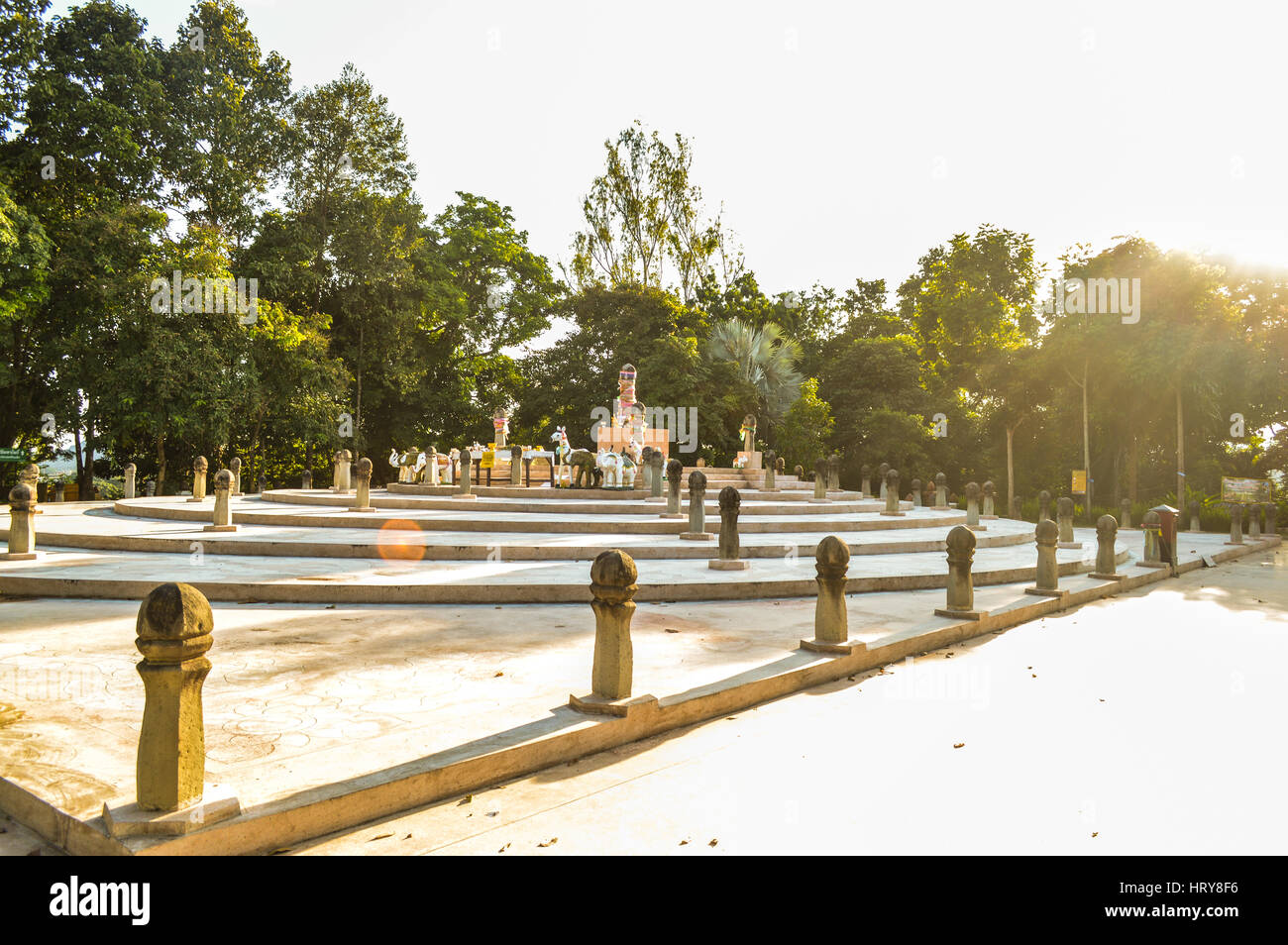 Chiang Rai, Thailand - 1. Oktober 2016: Wat Phra dieses Doi Chom Thong. Sadu Mueang, Nabel oder Omphalos der Stadt Stockfoto