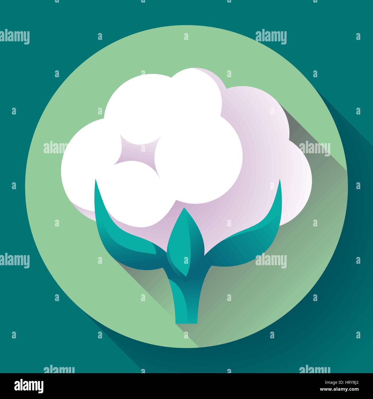 Flache Baumwolle Icon Vektor Stock Vektor