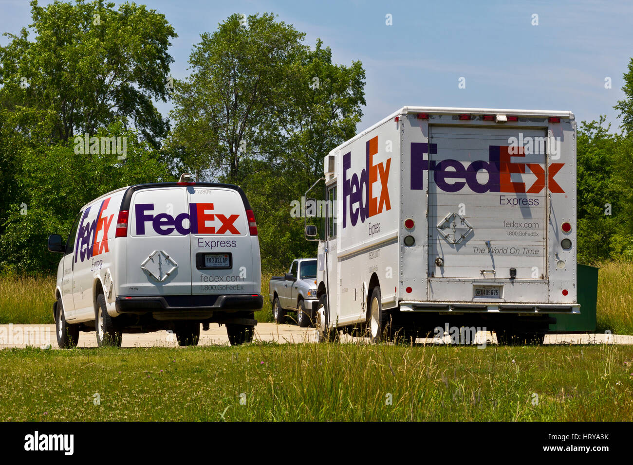 Indianapolis: Ca. Juni 2016: Federal Express Kunden Abholort. FedEx ist eine weltweite Lieferung Unternehmen IX Stockfoto