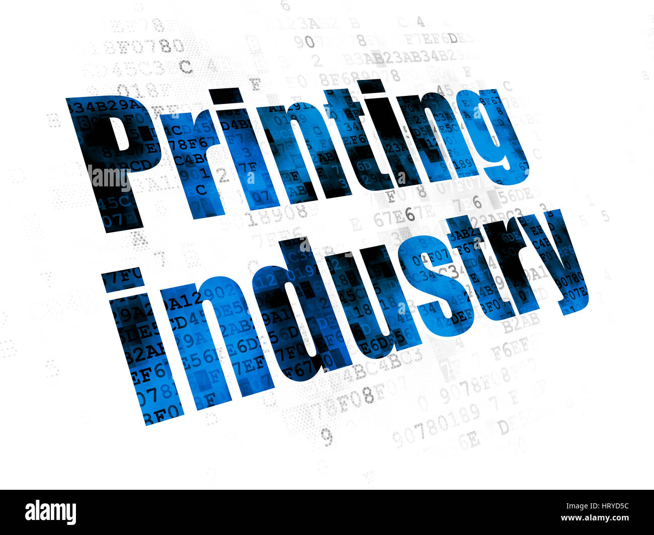 Industrie-Konzept: Druckindustrie auf Digital-Hintergrund Stockfoto