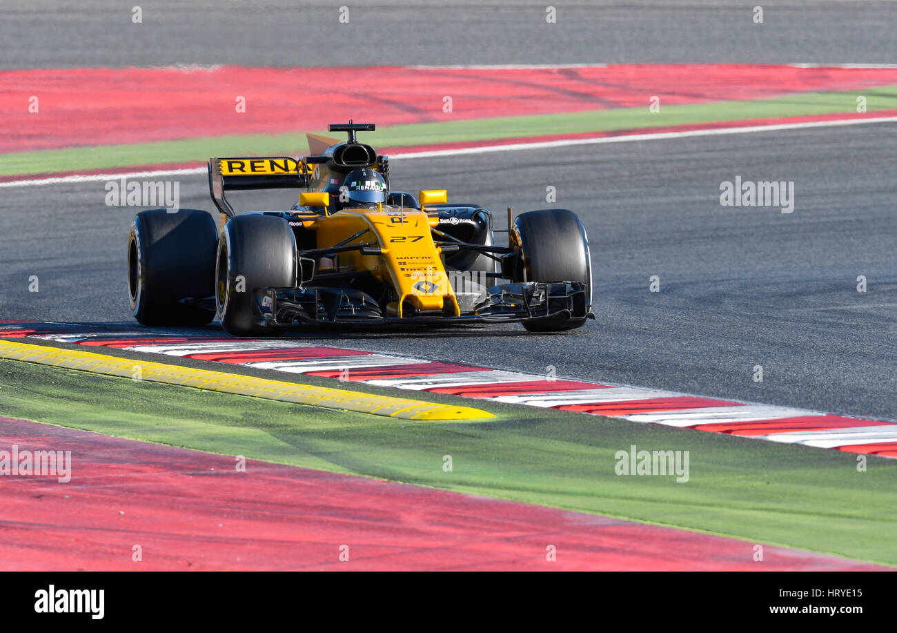 Circuit de Catalunya, Barcelona in der Nähe von Barcelona, Spanien, 27.2. - 2.3.2017, Formel eine Testtagen---Nico HŸlkenberg (Hülkenberg), Renault R.S.17 Stockfoto