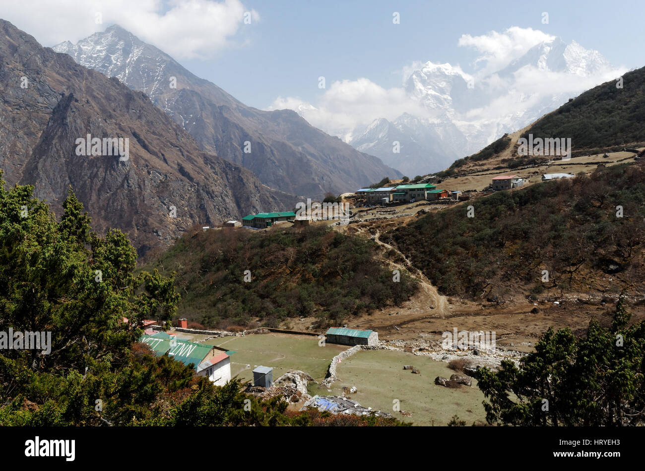 Das Dorf von Dole auf dem Gokyo Trek in der Khumbu-Region in Nepal Stockfoto