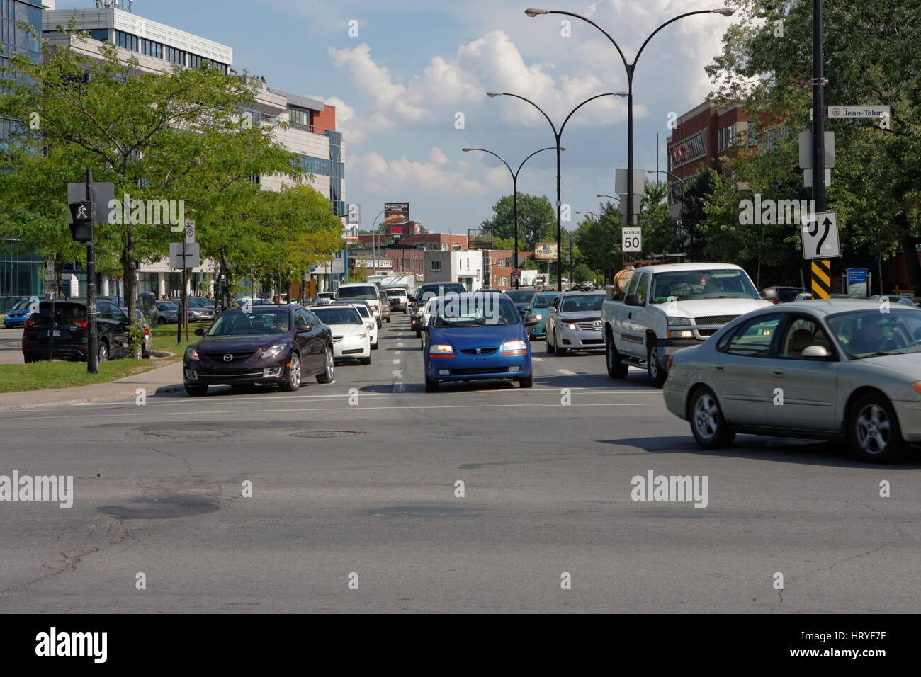 Montreal-Stadtverkehr Stockfoto