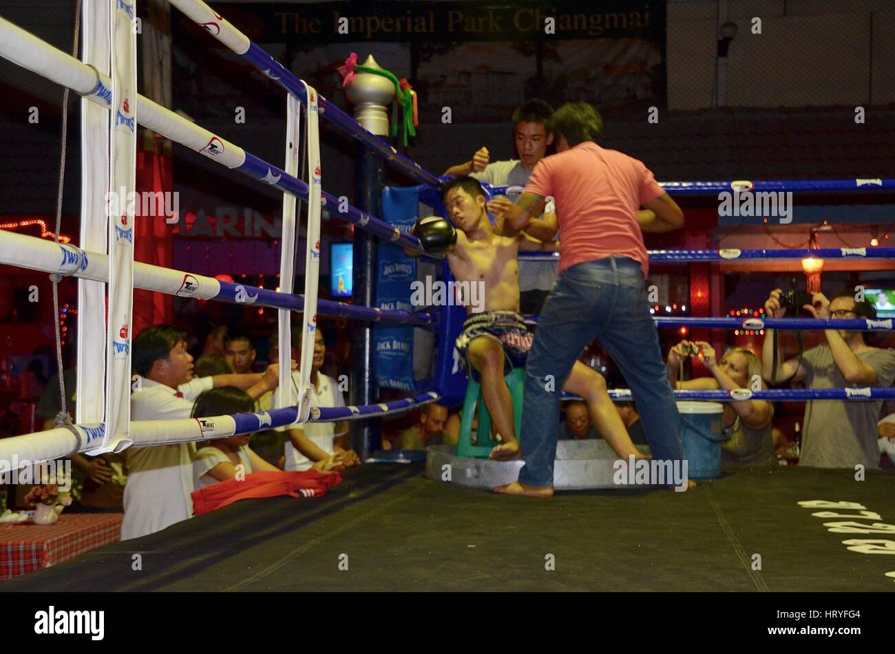 Muay Thai-Boxen Stockfoto