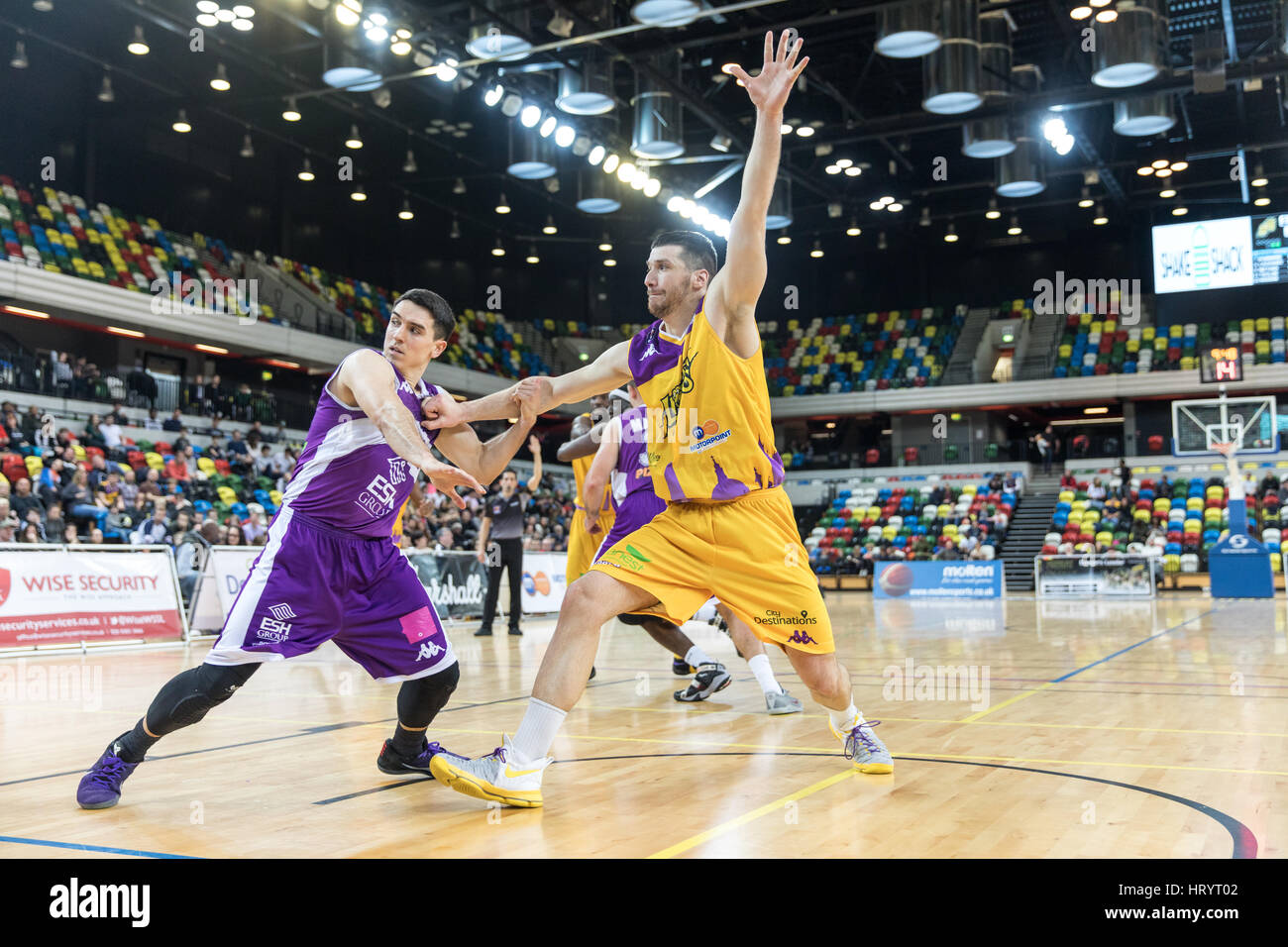 London, UK. 5. März 2017. Leeds Kraft besiegen London Lions 92-81 bei Kupfer Box, Olympic Park, London. Löwen Navid Niktash. Wir danken Sie Carol Moir/AlamyLiveNews. Stockfoto