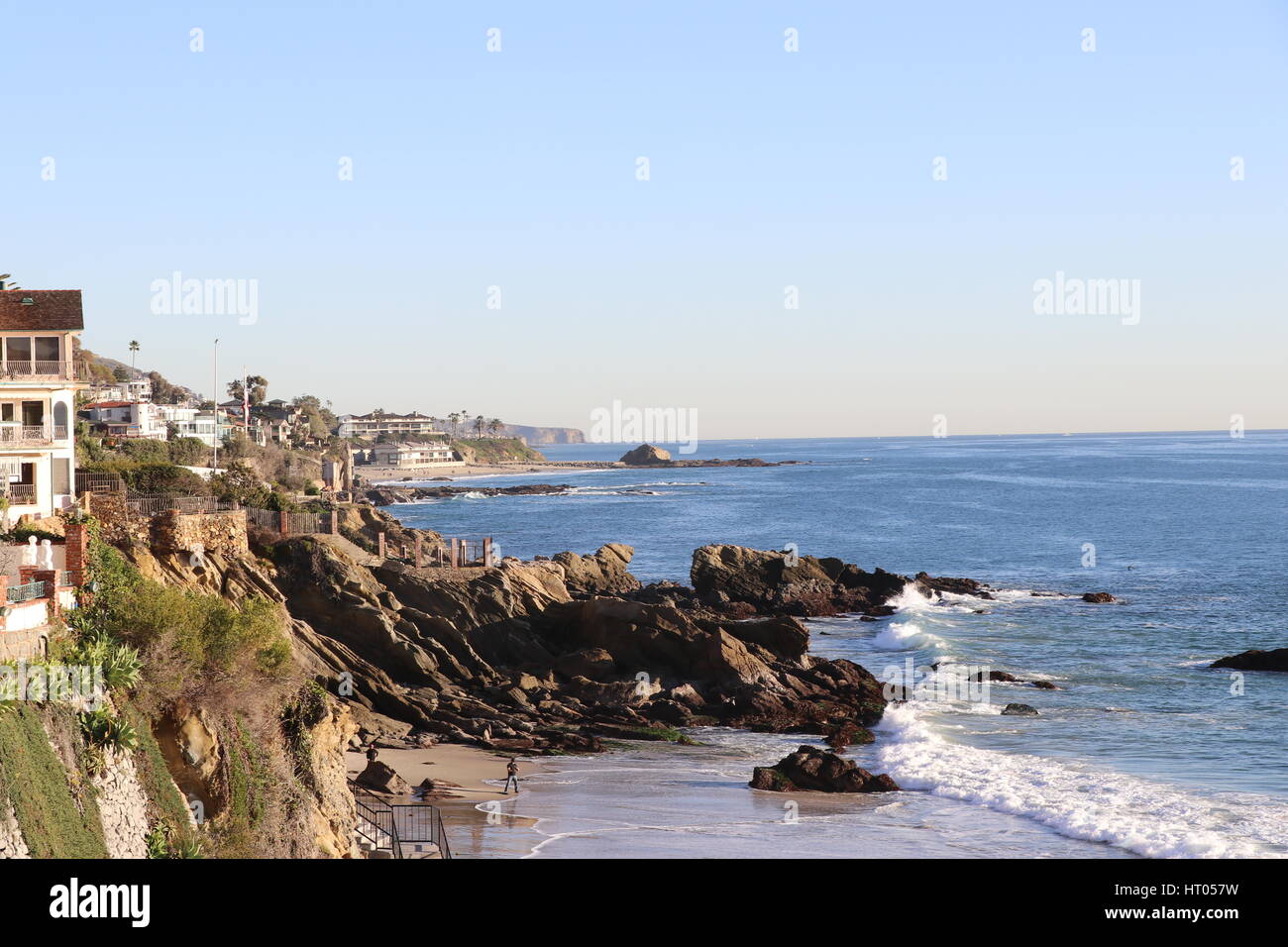 Ein schönes Bild von Laguna Beach, CA am Abend Stockfoto