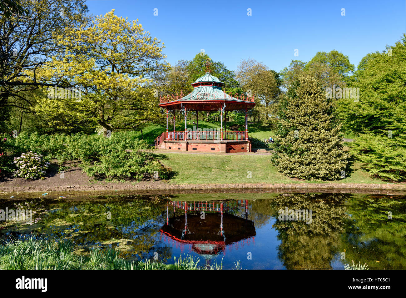 Musikpavillon im Sefton Park, Liverpool Stockfoto