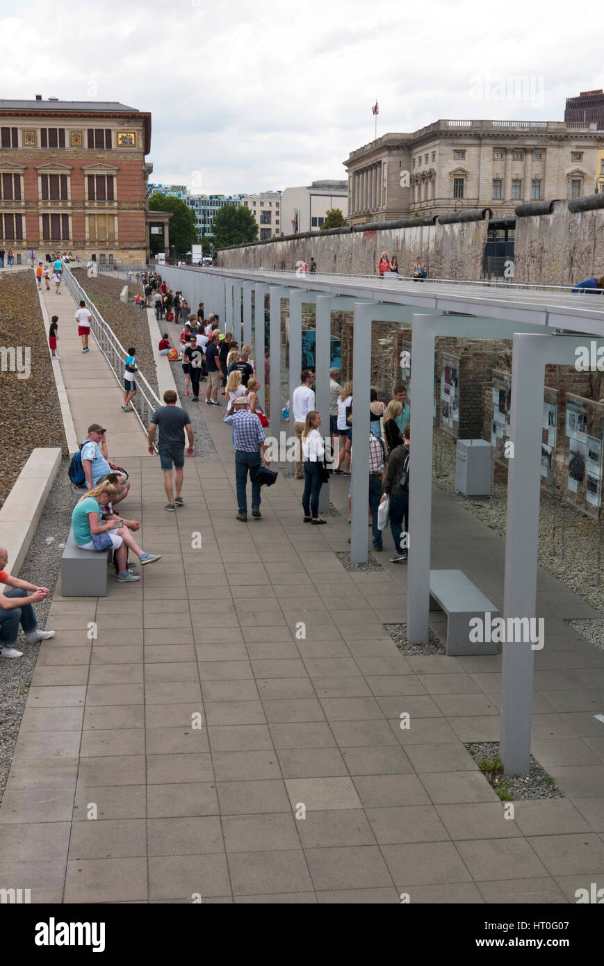 "Topographie des Terrors" eine dokumentarische Ausstellung auf dem Gelände der Gestapo, SS und Reichssicherheitshauptamt, Berlin, Deutschland Stockfoto