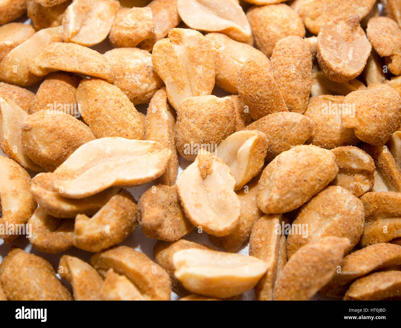 Eine Nahaufnahme von trocken geröstete Erdnüsse Stockfoto