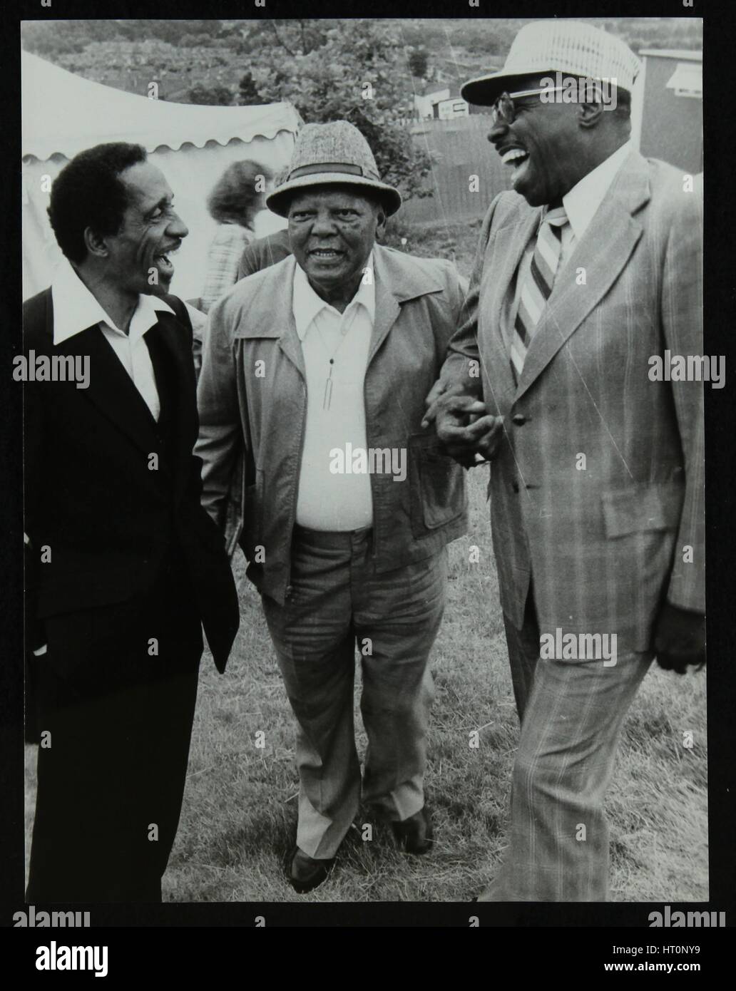 Milt Jackson, Budd Johnson und Major Holley at the Capital Radio Jazz Festival, London, 1979. Künstler: Denis Williams Stockfoto