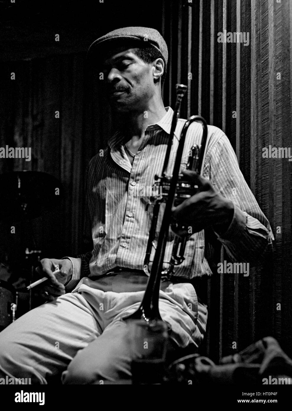 Woody Shaw, Bassschlüssel, London, 1987. Stockfoto