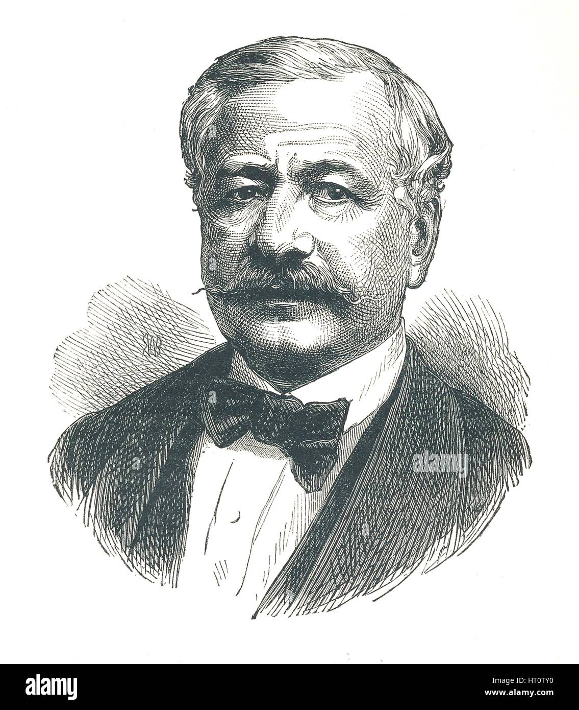 "Ferdinand De Lesseps, französischer Diplomat und späteren Entwickler des Suez-Kanals", 1893.  Künstler: unbekannt. Stockfoto