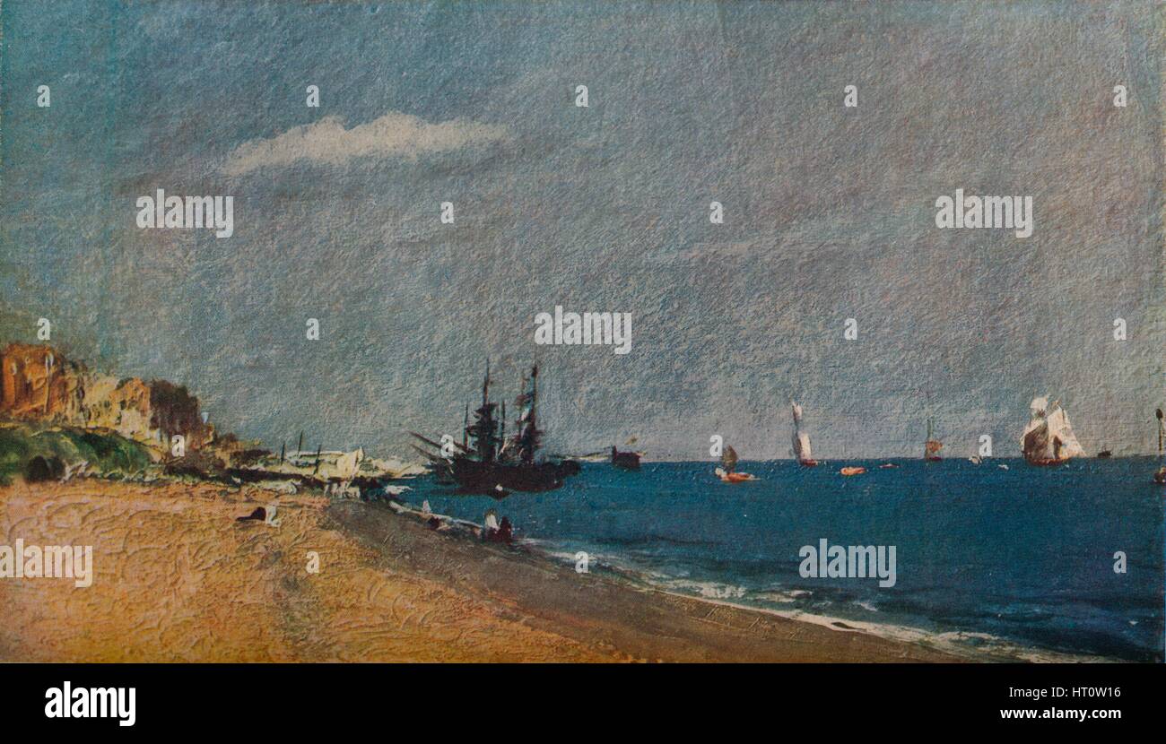 "Brighton Beach, mit Colliers", 1824. Künstler: John Constable. Stockfoto