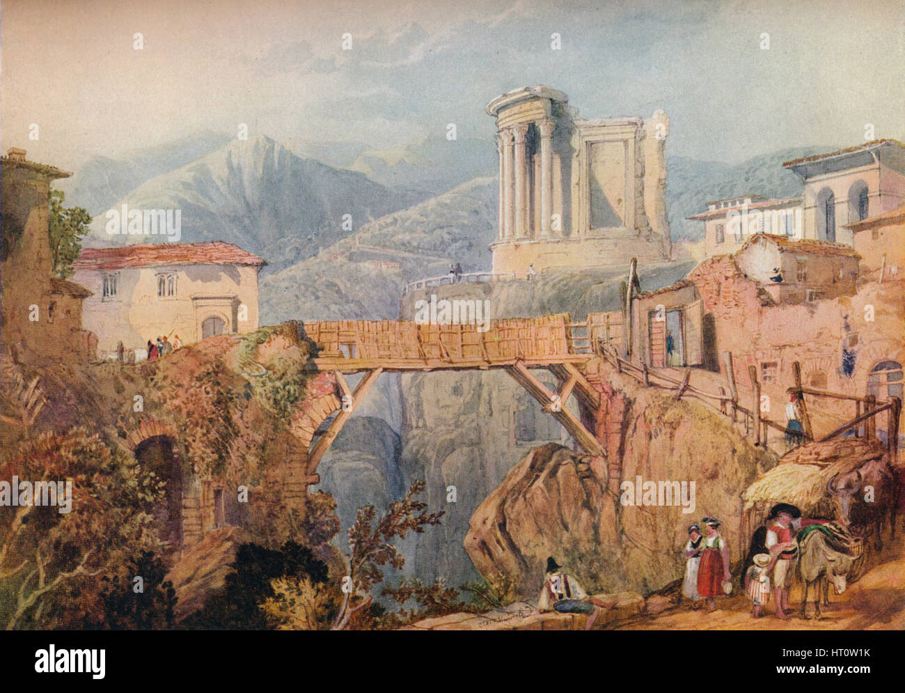 "Tivoli", 1833. Künstler: Clarkson Stanfield. Stockfoto