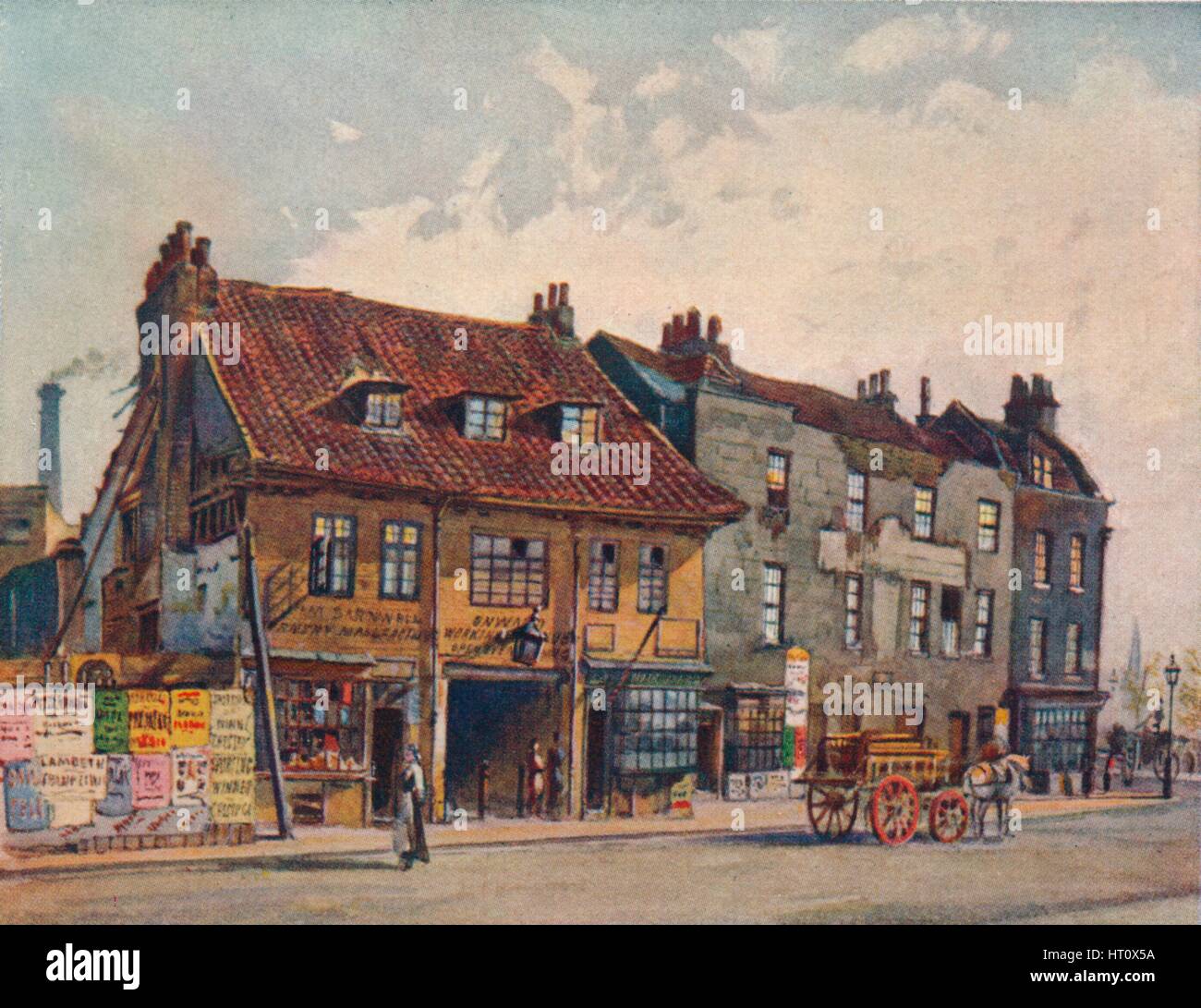 "Häuser auf der Westseite der Kirche-Straße, Lambeth" Lambeth Bridge Road, London, c1874 (1926). Künstler: John Crowther. Stockfoto