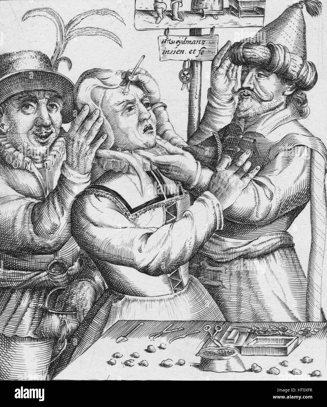 "Loopt Loopt Met Groot Verblyden,, Hier Salmen Twyf van Lije Snyden", 17. Jahrhundert. Künstler: HW Weydman. Stockfoto