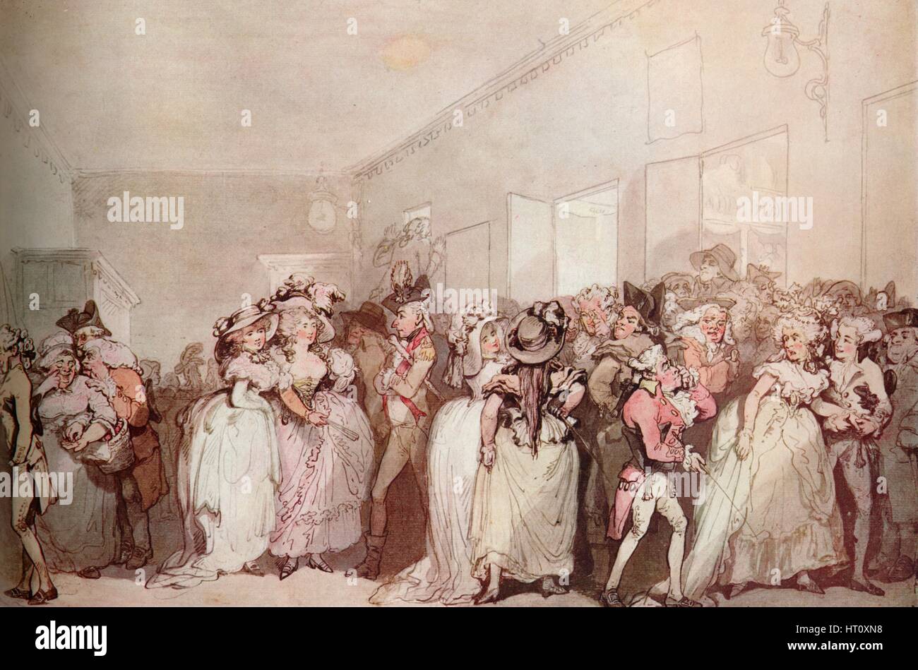 "Box Lobby liegen von 1785", c1785. Künstler: Thomas Rowlandson, Otto Limited. Stockfoto