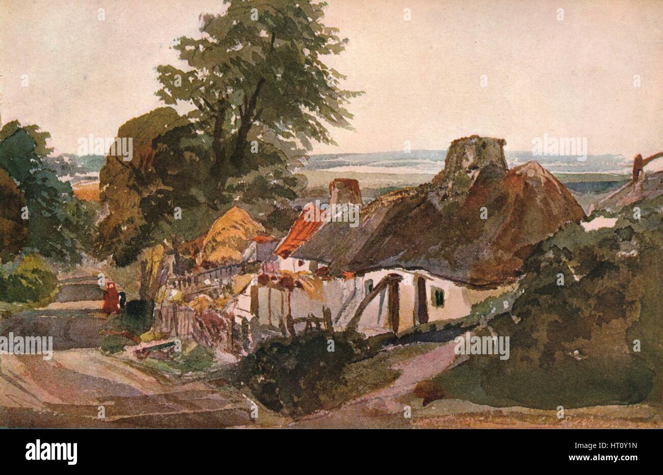 "Eine Spur mit Cottages", c1820. Künstler: Peter de Wint. Stockfoto