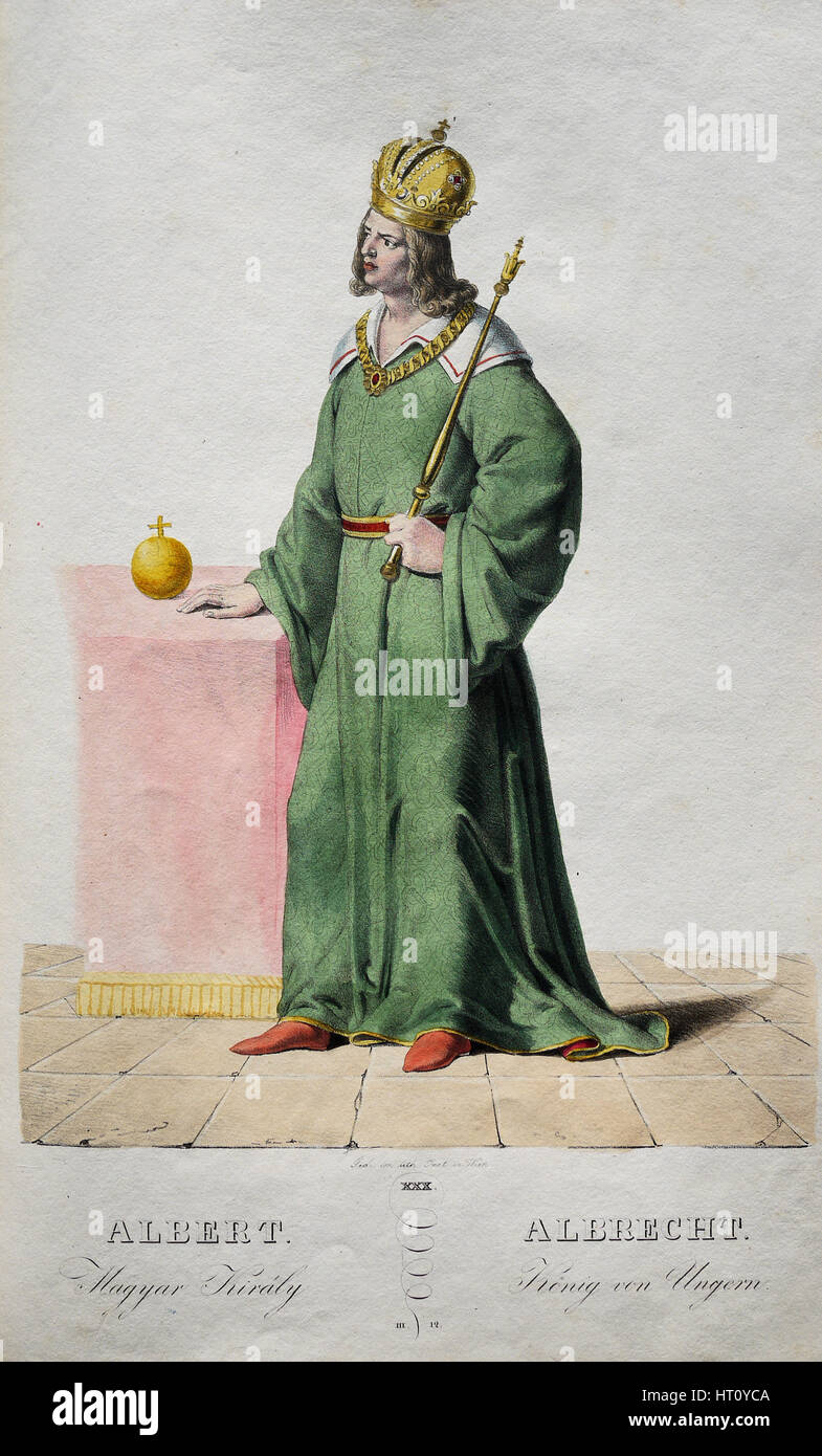 Albert der großmütige (1397-1439), König von Ungarn und Kroatien, 1828. Künstler: Kriehuber, Josef (1800-1876) Stockfoto
