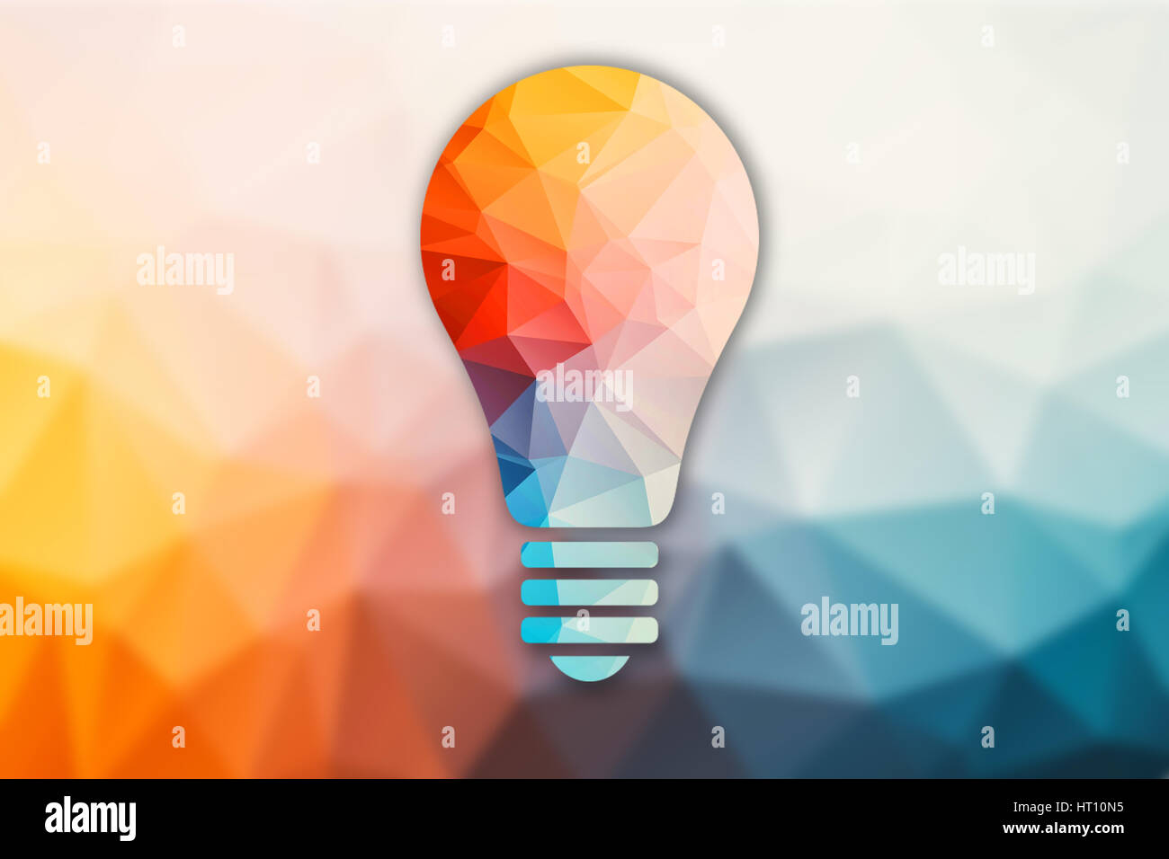 low-Poly-Glühbirne Stockfoto