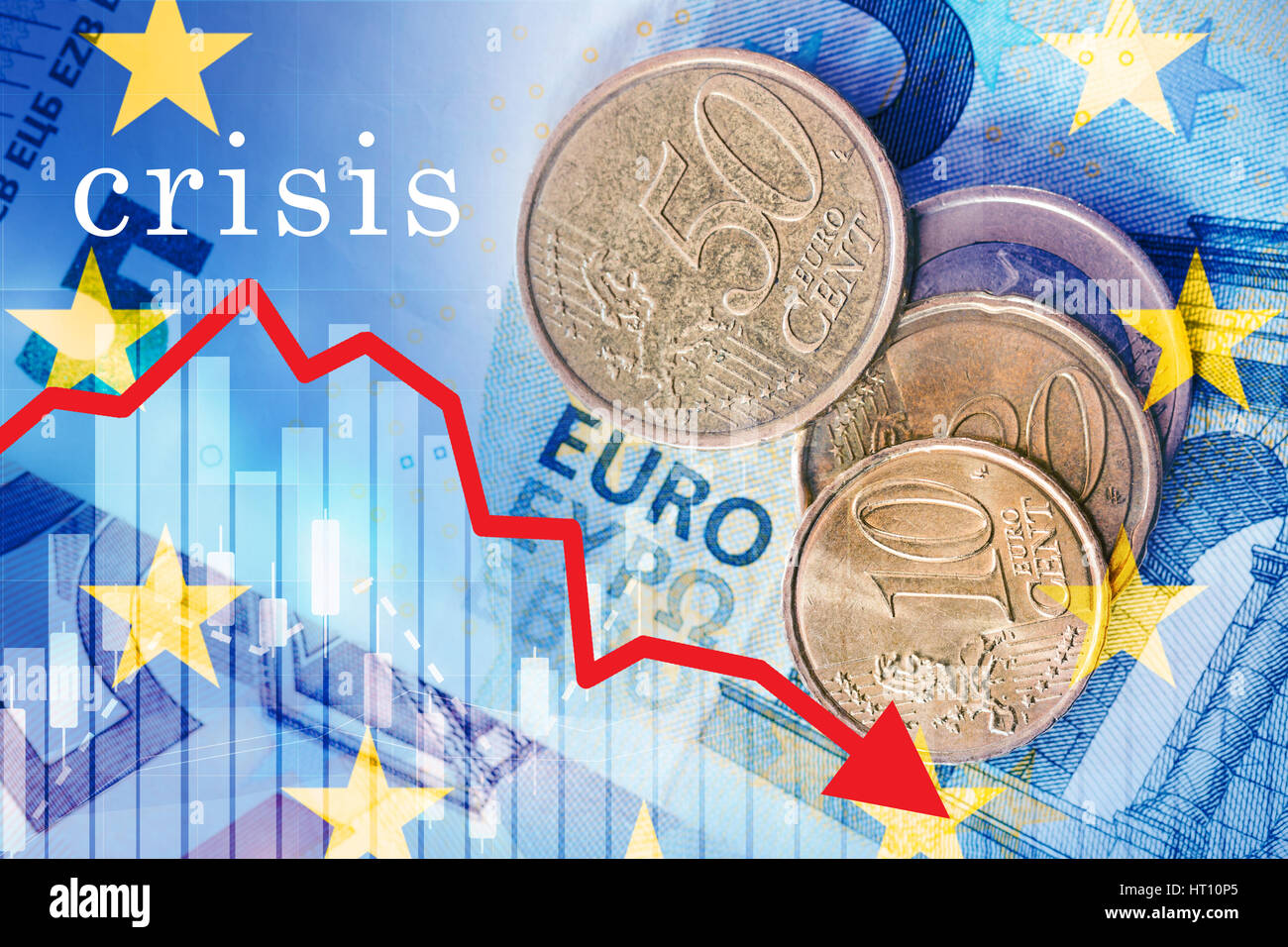 Euro-Krise Stockfoto