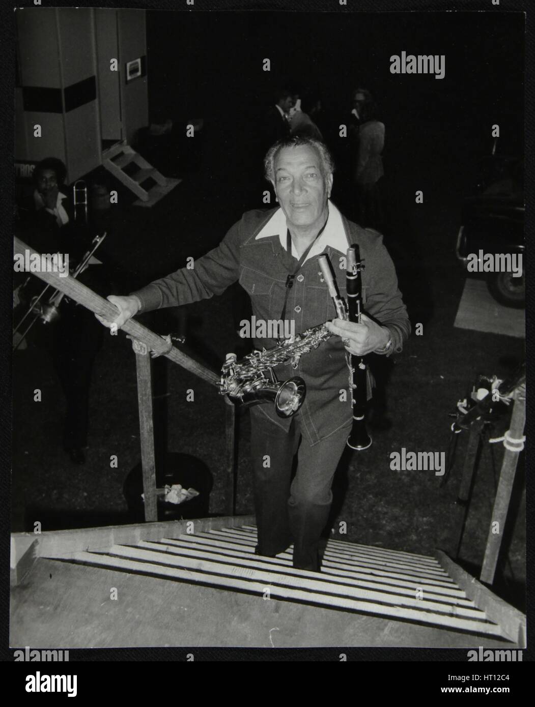 Earle Warren von Lionel Hampton Orchestra auf dem Newport Jazz Festival, Middlesbrough, 1978. Künstler: Denis Williams Stockfoto