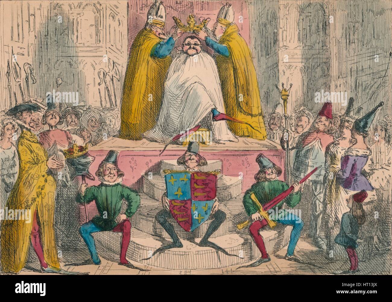 Krönung von Henry die vierte (von dem besten Kenner), 1850. Künstler: John Leech Stockfoto