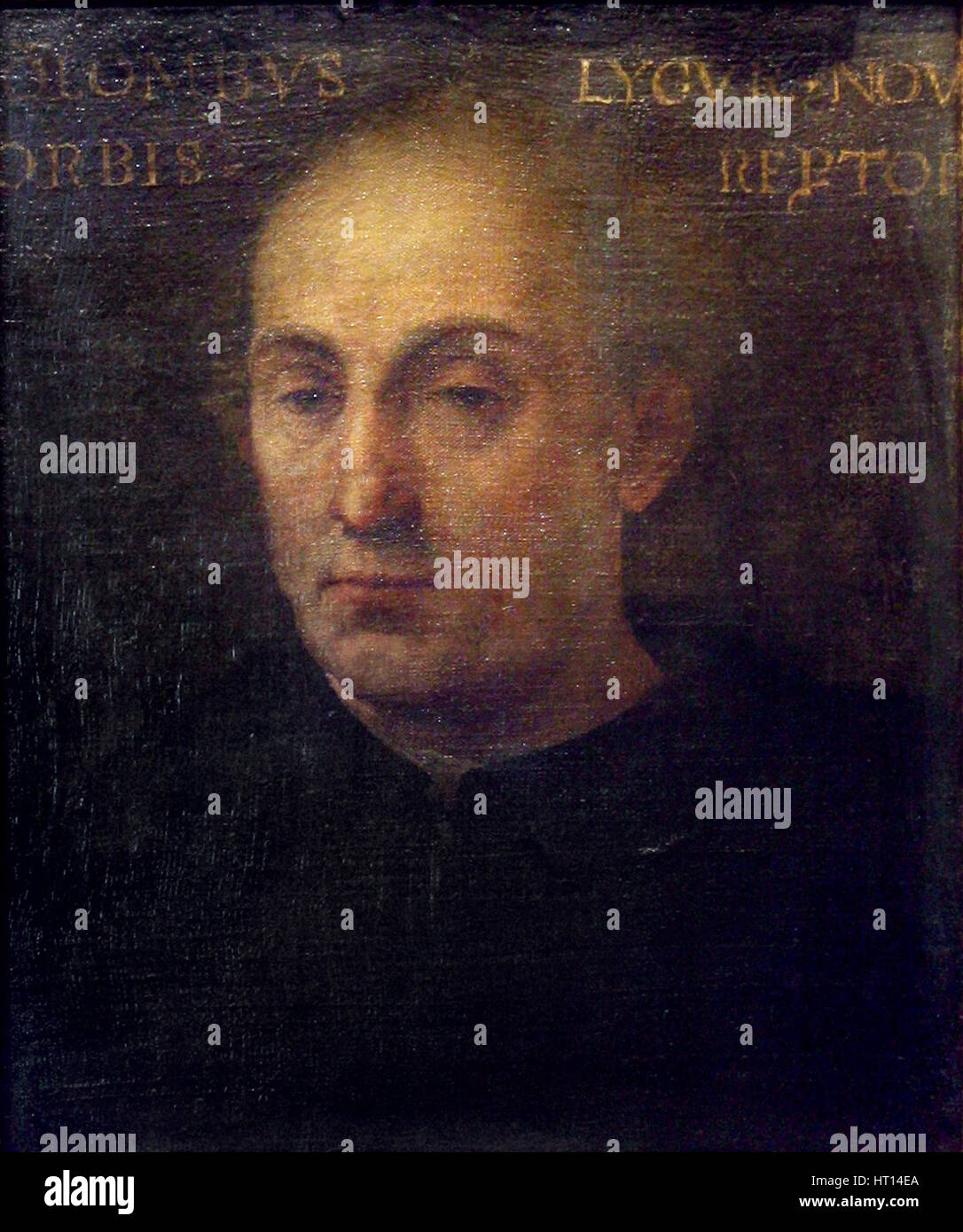 Porträt von Christoph Kolumbus, 1556. Künstler: Dell'Altissimo, Cristofano (1525-1605) Stockfoto