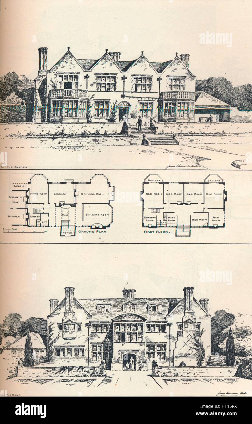 "Houghton Grange, in der Nähe von Huntingdon', c1897. Künstler: unbekannt. Stockfoto