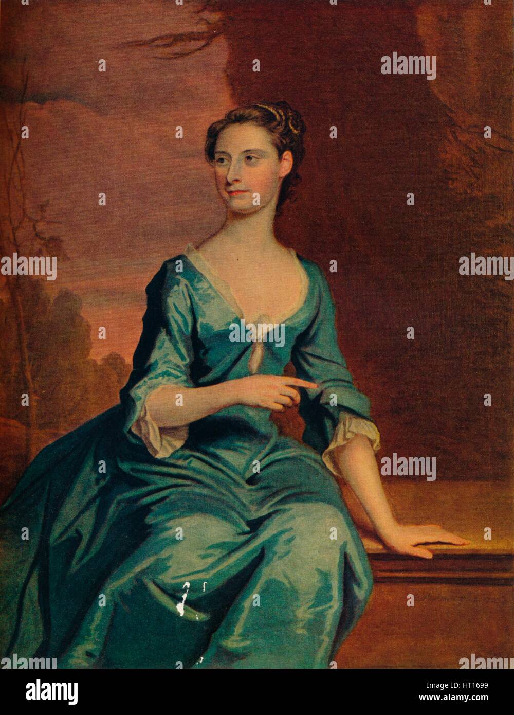 "Frau Melancthon Strong (geb. Sanders von Sanderstead)", aus dem 18. Jahrhundert. Künstler: Joseph Highmore. Stockfoto