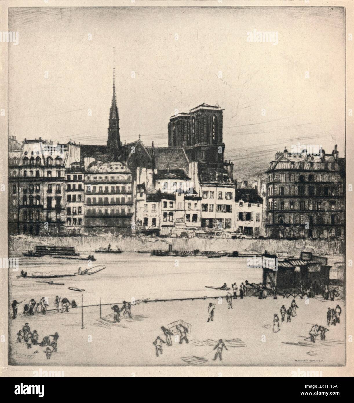 "Notre-Dame", 1915. Künstler: William Walker. Stockfoto