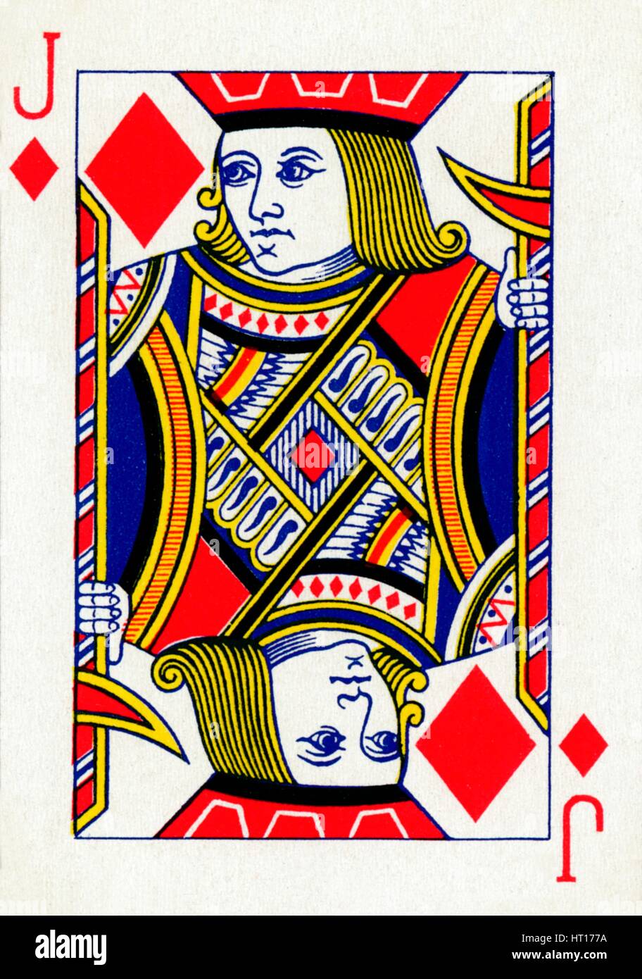 Karo-Bube aus einem Kartenspiel Goodall & Son Ltd., c1940. Künstler:  unbekannt Stockfotografie - Alamy